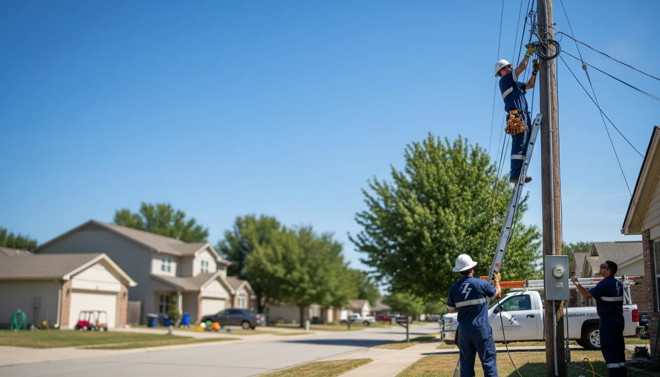 Residential electrician providing installation services in Rose, OK